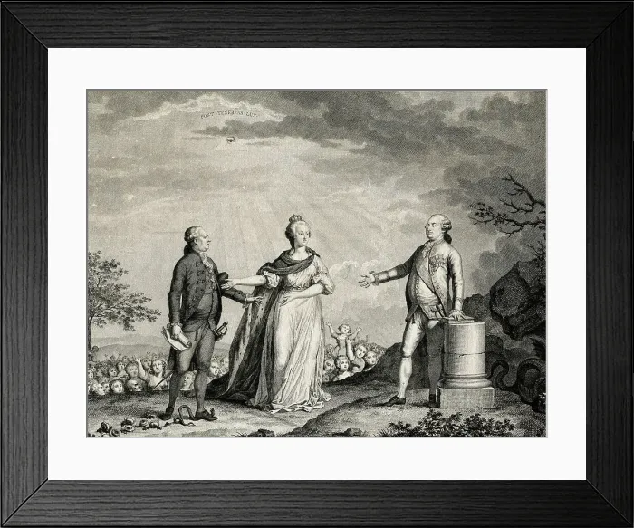 Framed Print : Louis Xvi, Marie Antoinette & J.Necker Framed Print : Louis Xvi, Marie Antoinette & J.Necker