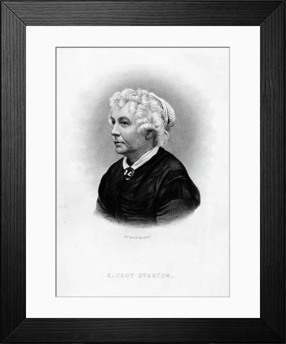 Framed Print : Engraving of American Suffrage Leader Elizabeth Cady Stanton Framed Print : Engraving of American Suffrage Leader Elizabeth Cady Stanton