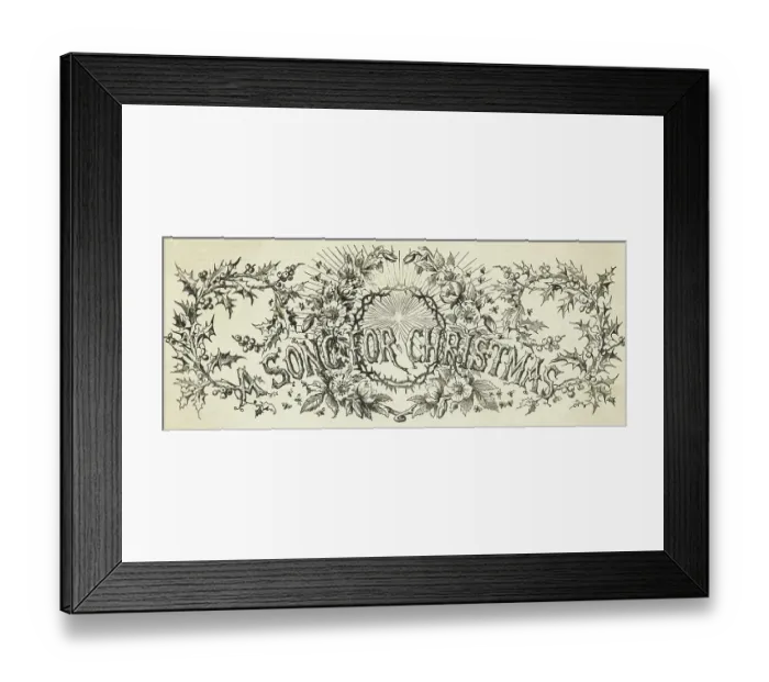 Framed Print : A Song For Christmas with Ivy And Holly Framed Print : A Song For Christmas with Ivy And Holly