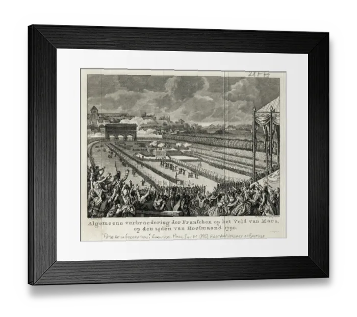 Framed Print : Illustration of First Bastille Day