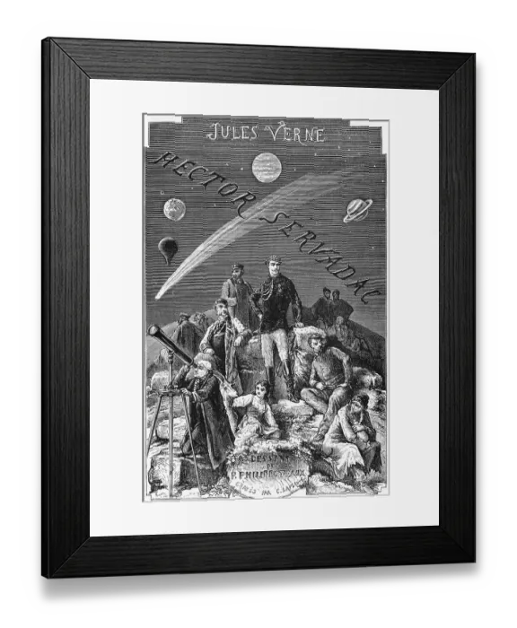 Framed Print : Cover Illustration for Story by Jules Vernes Framed Print : Cover Illustration for Story by Jules Vernes