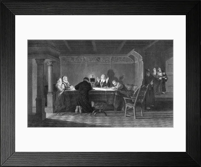 Framed Print : Illustration Entitled A Visit from the Inquisition Framed Print : Illustration Entitled A Visit from the Inquisition