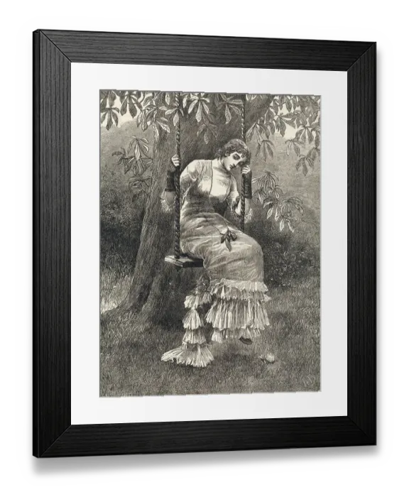 Framed Print : Woman on Swing Framed Print : Woman on Swing