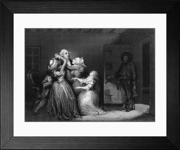 Framed Print : Louis Xvi W / His Famliy Before Execution Framed Print : Louis Xvi W / His Famliy Before Execution