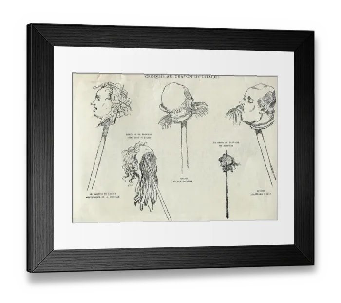 Framed Print : Heads Of Nobility Impaled On Stakes