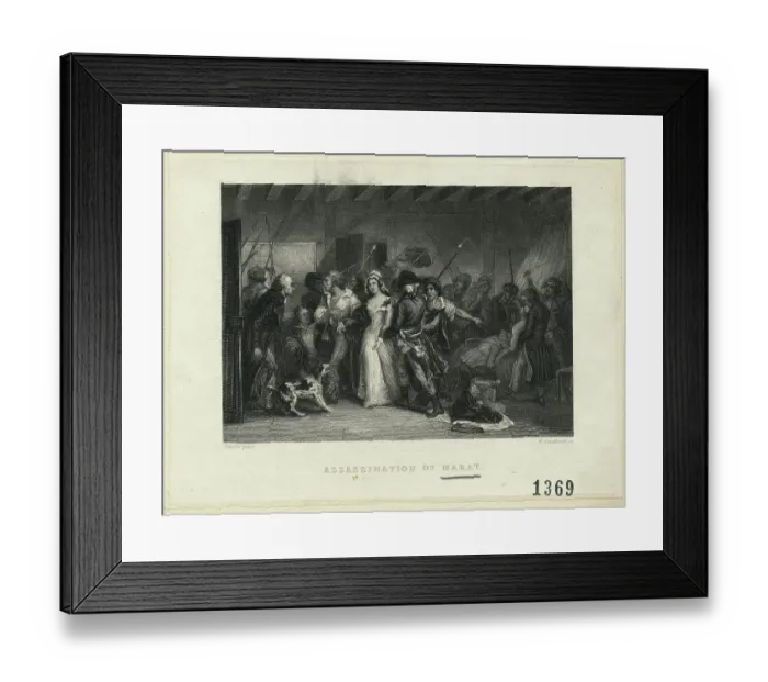 Framed Print : The Assassination Of Jean Paul Marat Framed Print : The Assassination Of Jean Paul Marat