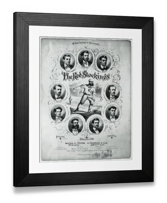 Framed Print : Illustraton Of Cinncinati Red Stockings Framed Print : Illustraton Of Cinncinati Red Stockings