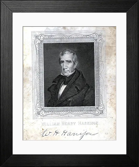 Framed Print : Portrait Of William Henry Harrison Framed Print : Portrait Of William Henry Harrison