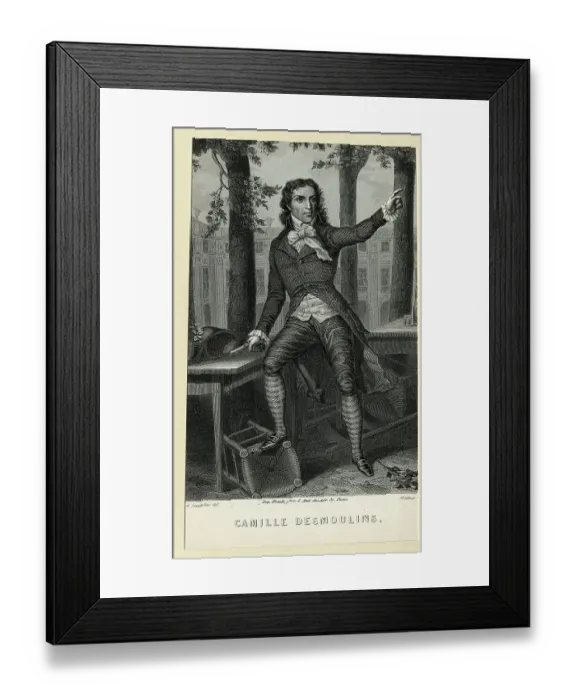 Framed Print : Camille Desmoulins In Illus / Gesture / Gun Framed Print : Camille Desmoulins In Illus / Gesture / Gun