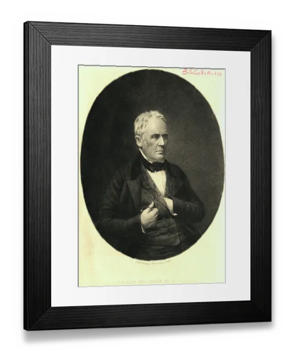 Framed Print : Portrait Of Chemist Benjamin Silliman Framed Print : Portrait Of Chemist Benjamin Silliman