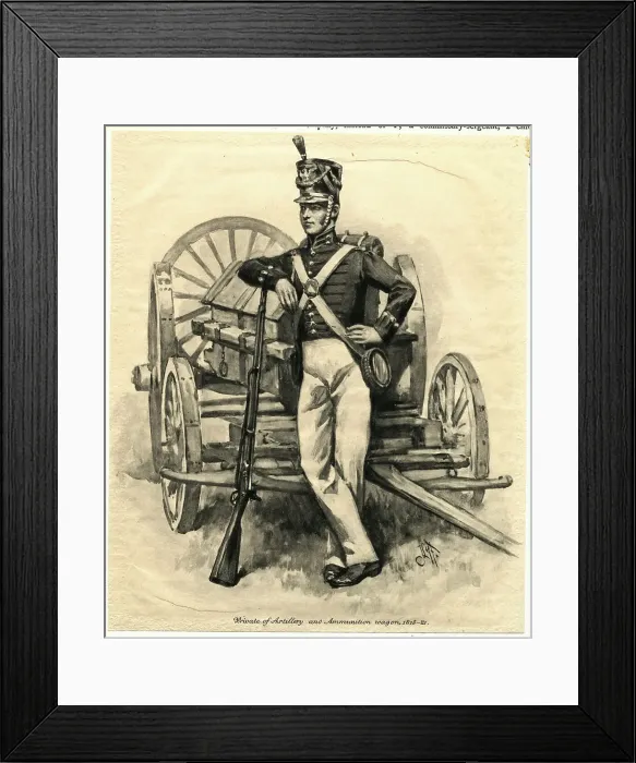 Framed Print : Illustration Of Us Artillery Private Framed Print : Illustration Of Us Artillery Private