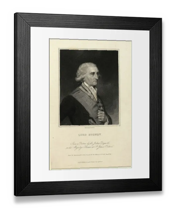 Framed Print : Portrait Of Lord G.B. Rodney Framed Print : Portrait Of Lord G.B. Rodney