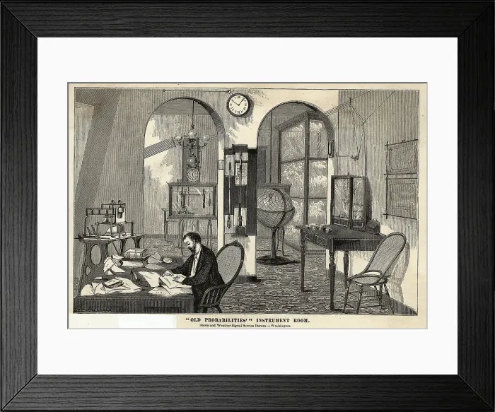 Framed Print : Meteorologist Working In Instrument Room Framed Print : Meteorologist Working In Instrument Room