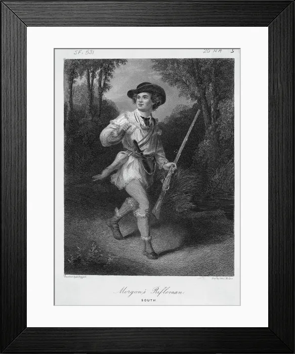 Framed Print : Illustration Of Morgan'S Rifleman Framed Print : Illustration Of Morgan'S Rifleman