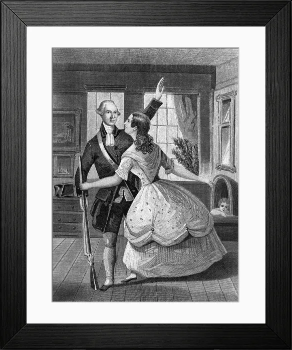 Framed Print : Gen.Joseph Warren Leaving Family Framed Print : Gen.Joseph Warren Leaving Family