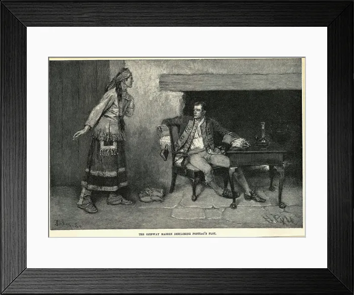 Framed Print : Ojibwa Madien Disclosing Pontiac'S Plan Framed Print : Ojibwa Madien Disclosing Pontiac'S Plan