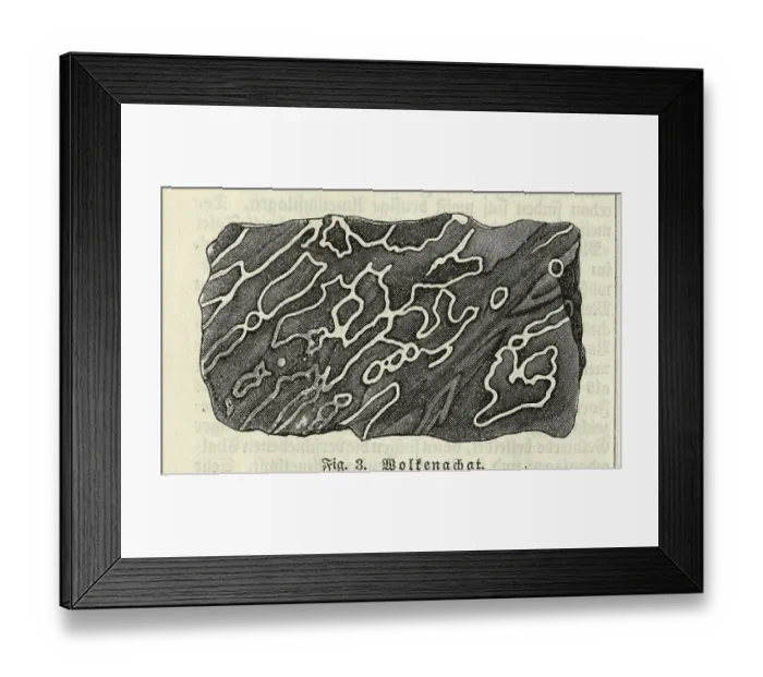 Framed Print : Illustration Of Variegated Mineral Vein Framed Print : Illustration Of Variegated Mineral Vein