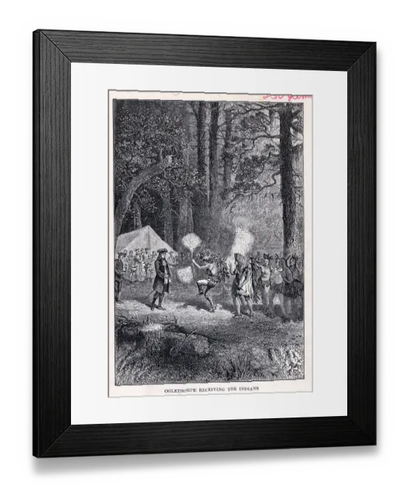 Framed Print : James Oglethorpe Receives Native Am Framed Print : James Oglethorpe Receives Native Am
