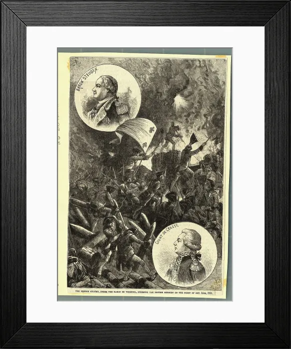 Framed Print : Illustration of Battle of Yorktown Framed Print : Illustration of Battle of Yorktown