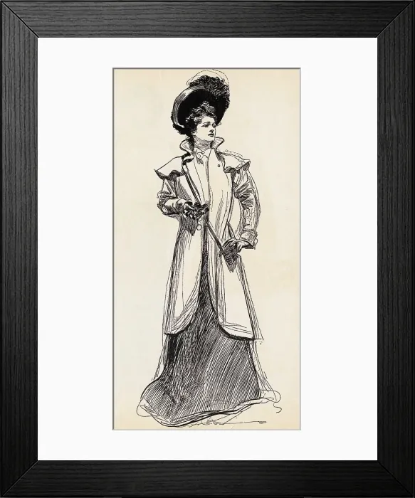 Framed Print : Illustration of Typical Gibson Girl by Charles Dana Gibson Framed Print : Illustration of Typical Gibson Girl by Charles Dana Gibson