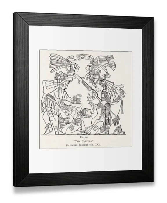 Framed Print : Ancient Mayan Illustration