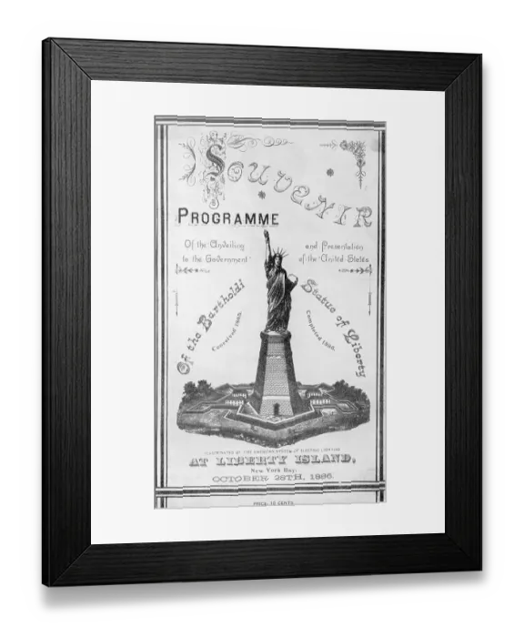 Framed Print : Statue of Liberty Souvenir Program Framed Print : Statue of Liberty Souvenir Program