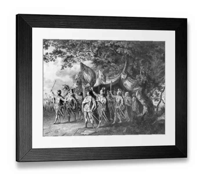 Framed Print : Crowning Ceremony for Henry VII at Bosworth Field Framed Print : Crowning Ceremony for Henry VII at Bosworth Field