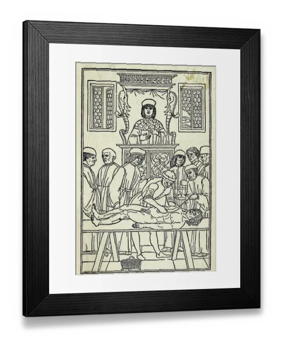 Framed Print : Fifteenth Century Anatomy Lesson Framed Print : Fifteenth Century Anatomy Lesson