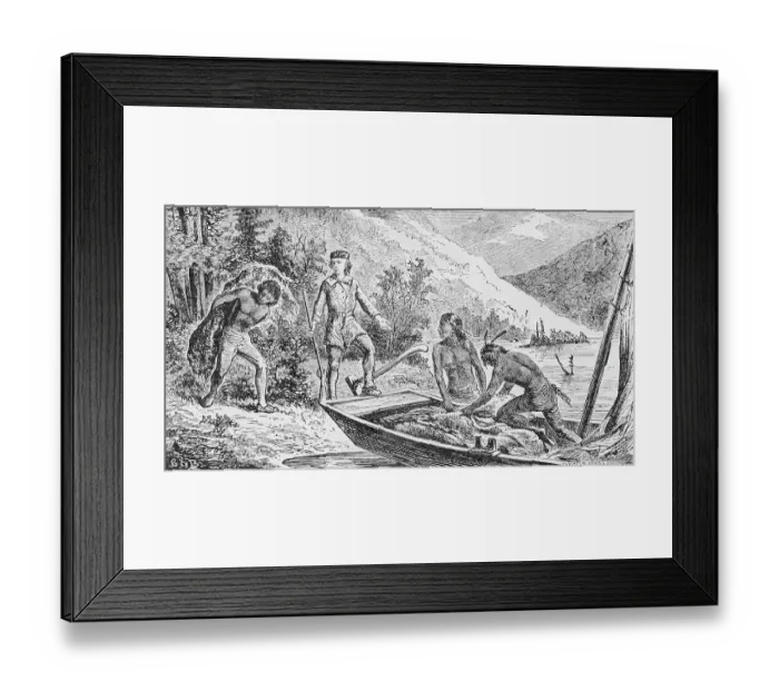 Framed Print : John Jacob Astor Buying Fur From Indians Framed Print : John Jacob Astor Buying Fur From Indians
