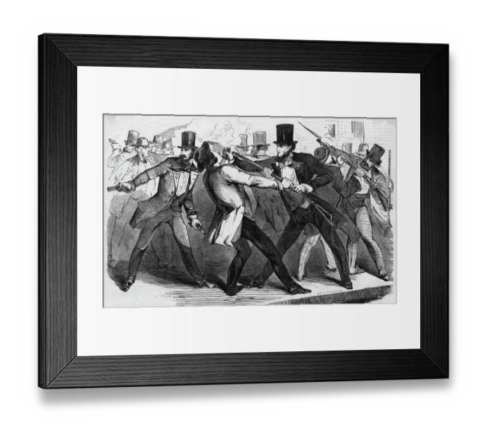 Framed Print : David S. Terry Stabs S.A. Hopkins Framed Print : David S. Terry Stabs S.A. Hopkins