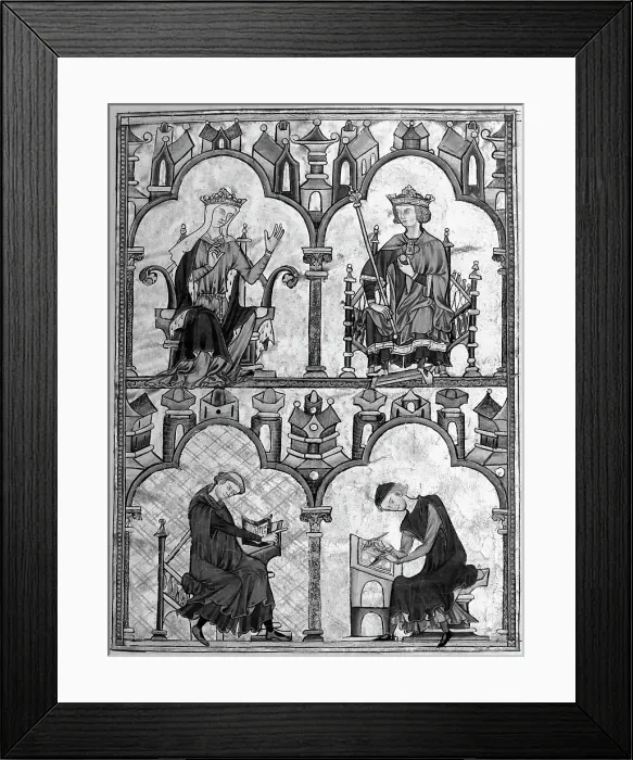 Framed Print : Medieval Court Writers Framed Print : Medieval Court Writers