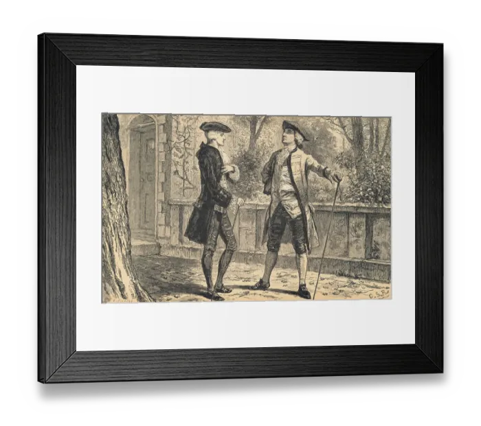 Framed Print : Two Gentlemen of 18th Century Framed Print : Two Gentlemen of 18th Century