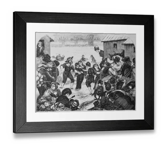 Framed Print : Illustration of Swimming Class Framed Print : Illustration of Swimming Class
