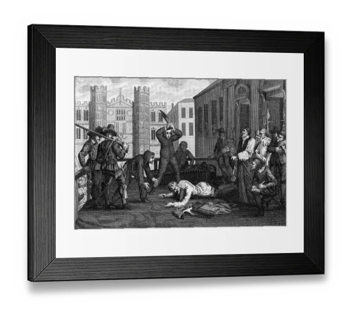 Framed Print : King Charles I Being Beheaded Framed Print : King Charles I Being Beheaded