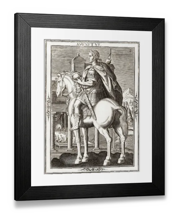 Framed Print : Augustus Caesar on Horseback