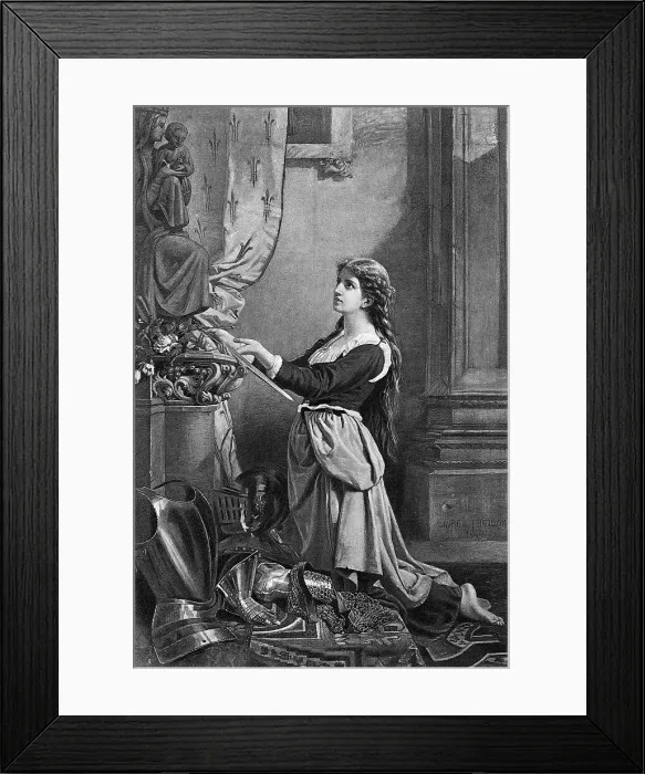 Framed Print : Joan Of Arc Receiving A Sword In Church Framed Print : Joan Of Arc Receiving A Sword In Church