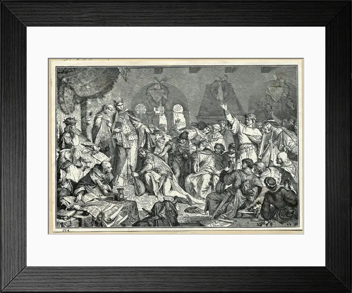 Framed Print : Engr / Poetry Contest In 1207