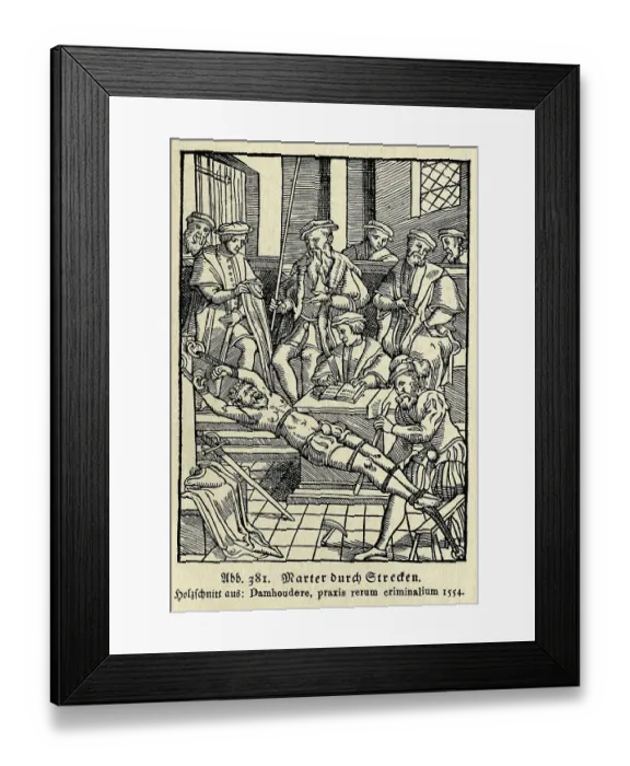 Framed Print : Illustration Of Martyr On The Rack Framed Print : Illustration Of Martyr On The Rack