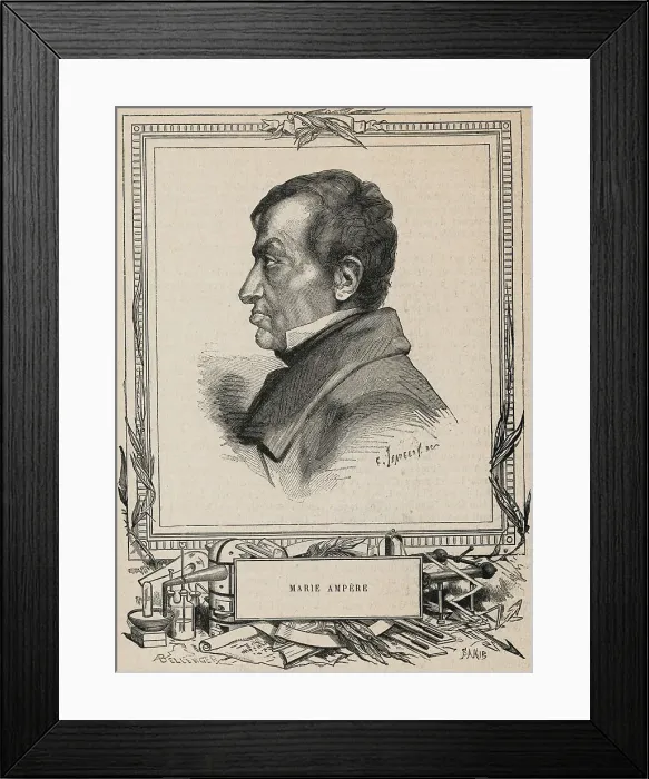 Framed Print : Portrait Engraving of Andre Marie Ampere Framed Print : Portrait Engraving of Andre Marie Ampere