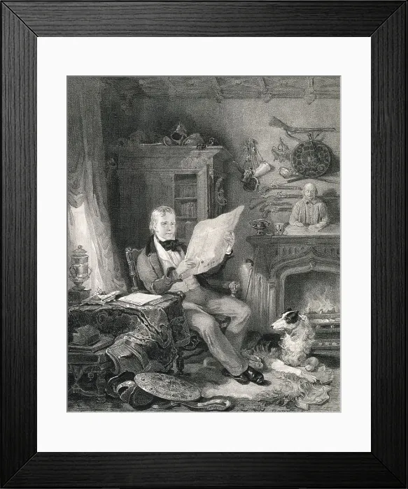Framed Print : Sir Walter Scott at Home Framed Print : Sir Walter Scott at Home