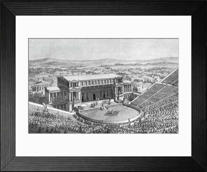 Framed Print : Performance at Dionysius Theater Framed Print : Performance at Dionysius Theater