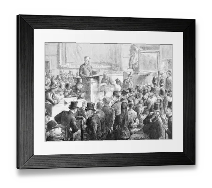 Framed Print : Audience and Auctioneer Framed Print : Audience and Auctioneer