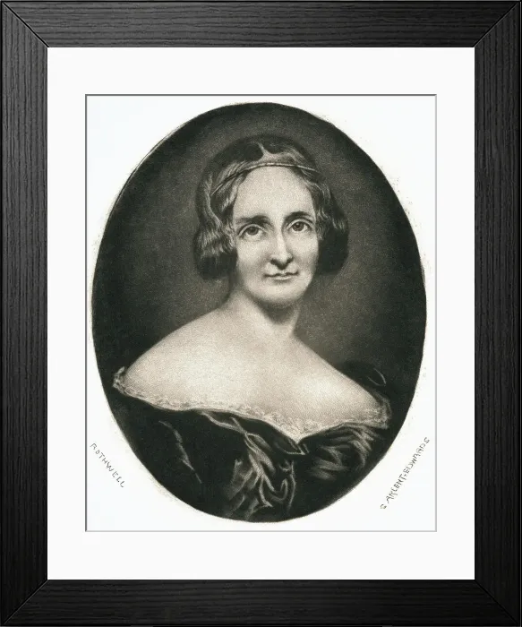 Framed Print : Engraving After Mary Wollstonecraft Shelley by Richard Rothwell Framed Print : Engraving After Mary Wollstonecraft Shelley by Richard Rothwell