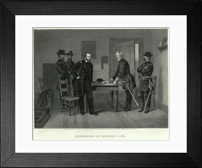 Framed Print : Surrender of General Lee Illustration Framed Print : Surrender of General Lee Illustration
