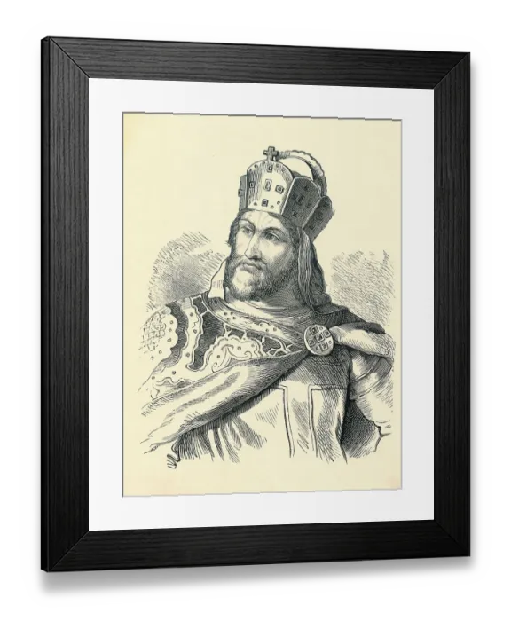 Framed Print : Emperor Frederick I, Barbarossa, Wearing Crown and Robe Framed Print : Emperor Frederick I, Barbarossa, Wearing Crown and Robe