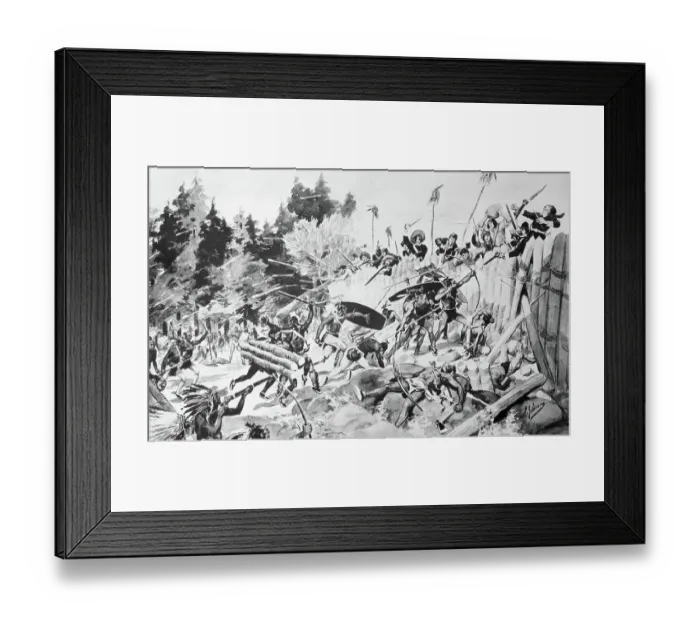 Framed Print : Illustration Depicting French and Indian War Framed Print : Illustration Depicting French and Indian War