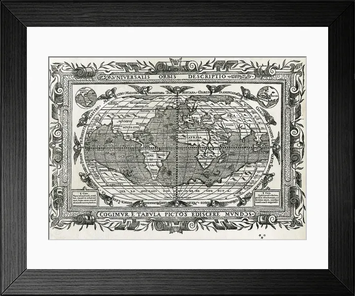 Framed Print : World Map From 1590 Framed Print : World Map From 1590