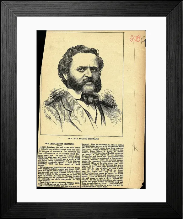Framed Print : Portrait Of August Brentano Framed Print : Portrait Of August Brentano