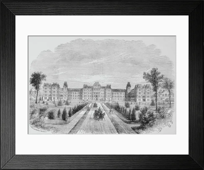 Framed Print : Illustration of Vassar College Framed Print : Illustration of Vassar College