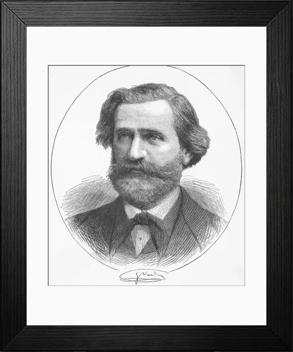 Framed Print : Portrait of Guiseppe Verdi Framed Print : Portrait of Guiseppe Verdi